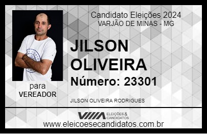 Candidato JILSON OLIVEIRA 2024 - VARJÃO DE MINAS - Eleições