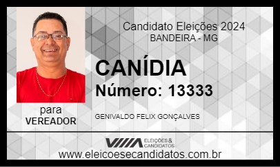 Candidato CANÍDIA 2024 - BANDEIRA - Eleições