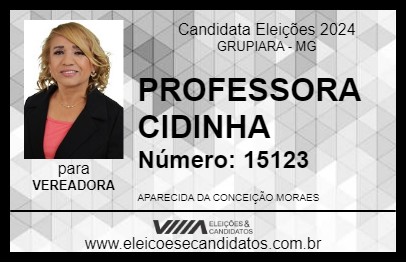 Candidato PROFESSORA CIDINHA 2024 - GRUPIARA - Eleições