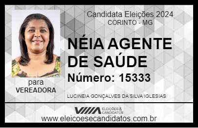 Candidato NÉIA AGENTE DE SAÚDE 2024 - CORINTO - Eleições