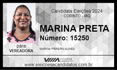 Candidato MARINA PRETA 2024 - CORINTO - Eleições