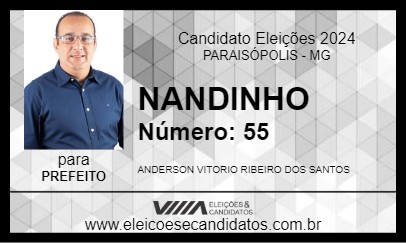 Candidato NANDINHO 2024 - PARAISÓPOLIS - Eleições