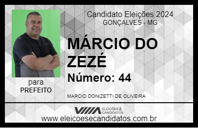 Candidato MÁRCIO DO ZEZÉ 2024 - GONÇALVES - Eleições