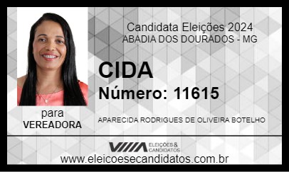 Candidato CIDA 2024 - ABADIA DOS DOURADOS - Eleições