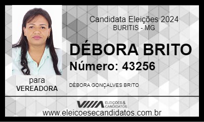 Candidato DÉBORA BRITO 2024 - BURITIS - Eleições