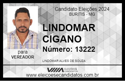 Candidato LINDOMAR CIGANO 2024 - BURITIS - Eleições