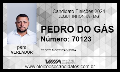 Candidato PEDRO DO GÁS 2024 - JEQUITINHONHA - Eleições