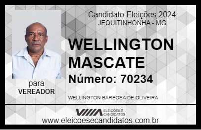 Candidato WELLINGTON MASCATE 2024 - JEQUITINHONHA - Eleições