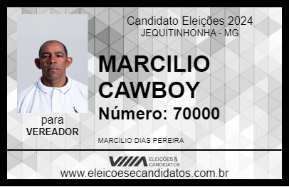 Candidato MARCILIO CAWBOY 2024 - JEQUITINHONHA - Eleições