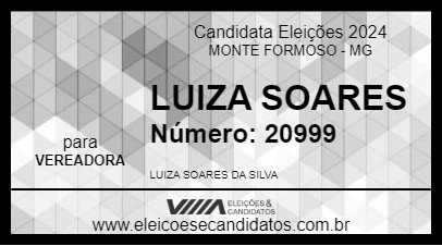 Candidato LUIZA SOARES 2024 - MONTE FORMOSO - Eleições