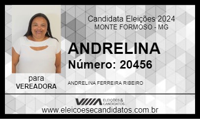 Candidato ANDRELINA 2024 - MONTE FORMOSO - Eleições