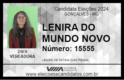 Candidato LENIRA DO MUNDO NOVO 2024 - GONÇALVES - Eleições