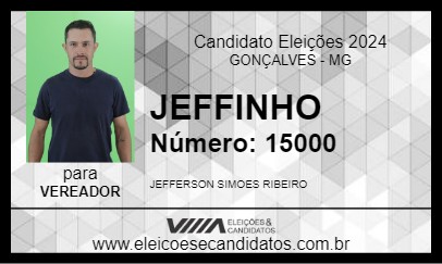 Candidato JEFFINHO 2024 - GONÇALVES - Eleições