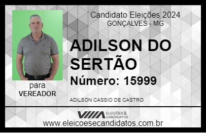 Candidato ADILSON DO SERTÃO 2024 - GONÇALVES - Eleições