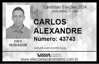 Candidato CARLOS ALEXANDRE 2024 - JAGUARAÇU - Eleições