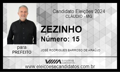 Candidato ZEZINHO  2024 - CLÁUDIO - Eleições