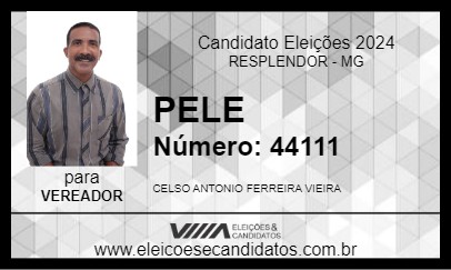 Candidato PELE 2024 - RESPLENDOR - Eleições