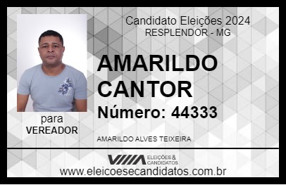 Candidato AMARILDO CANTOR 2024 - RESPLENDOR - Eleições