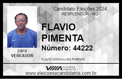 Candidato FLAVIO PIMENTA 2024 - RESPLENDOR - Eleições