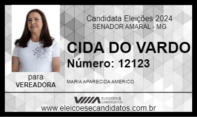 Candidato CIDA DO VARDO 2024 - SENADOR AMARAL - Eleições