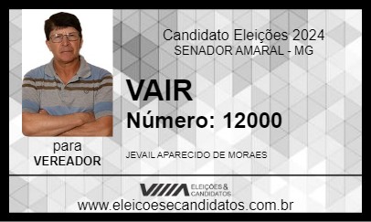 Candidato VAIR 2024 - SENADOR AMARAL - Eleições