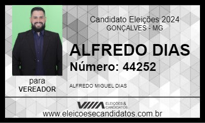 Candidato ALFREDO DIAS 2024 - GONÇALVES - Eleições