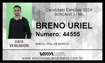 Candidato BRENO URIEL 2024 - GONÇALVES - Eleições