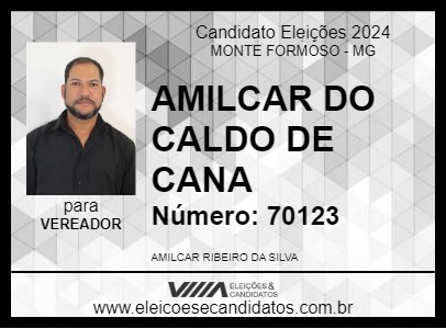 Candidato AMILCAR DO CALDO DE CANA 2024 - MONTE FORMOSO - Eleições