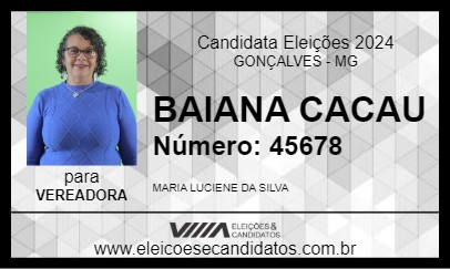 Candidato BAIANA CACAU 2024 - GONÇALVES - Eleições