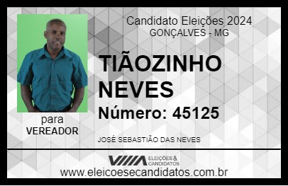 Candidato TIÃOZINHO NEVES 2024 - GONÇALVES - Eleições