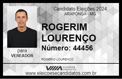 Candidato ROGERIM LOURENÇO 2024 - ARAPONGA - Eleições