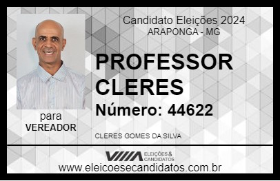 Candidato PROFESSOR CLERES 2024 - ARAPONGA - Eleições