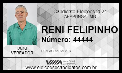 Candidato RENI FELIPINHO 2024 - ARAPONGA - Eleições