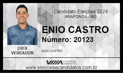 Candidato ENIO CASTRO 2024 - ARAPONGA - Eleições