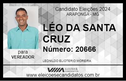 Candidato LÉO DA SANTA CRUZ 2024 - ARAPONGA - Eleições