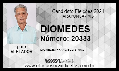 Candidato DIOMEDES 2024 - ARAPONGA - Eleições