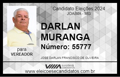 Candidato DARLAN MURANGA 2024 - JOAÍMA - Eleições