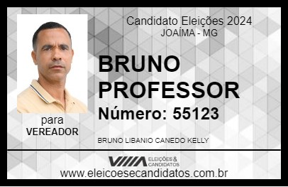 Candidato BRUNO PROFESSOR 2024 - JOAÍMA - Eleições