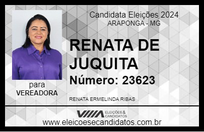 Candidato RENATA DE JUQUITA 2024 - ARAPONGA - Eleições