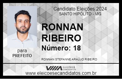 Candidato RONNAN RIBEIRO 2024 - SANTO HIPÓLITO - Eleições