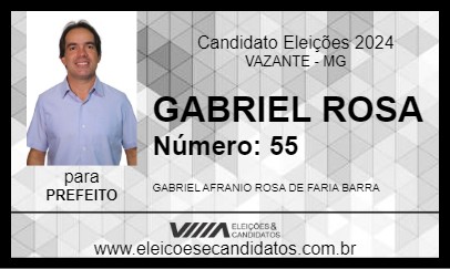 Candidato GABRIEL ROSA 2024 - VAZANTE - Eleições