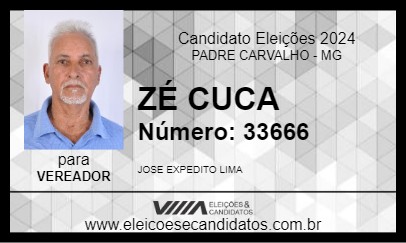 Candidato ZÉ CUCA 2024 - PADRE CARVALHO - Eleições