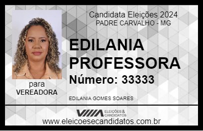 Candidato EDILANIA PROFESSORA 2024 - PADRE CARVALHO - Eleições