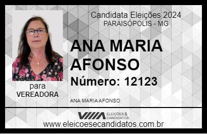 Candidato ANA MARIA AFONSO 2024 - PARAISÓPOLIS - Eleições