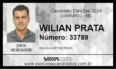 Candidato WILIAN PRATA 2024 - LUISBURGO - Eleições