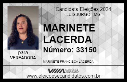 Candidato MARINETE LACERDA 2024 - LUISBURGO - Eleições