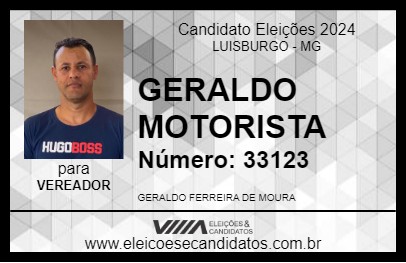 Candidato GERALDO MOTORISTA 2024 - LUISBURGO - Eleições