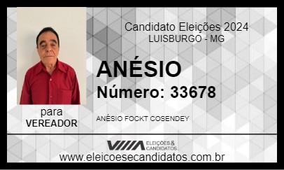 Candidato ANÉSIO 2024 - LUISBURGO - Eleições