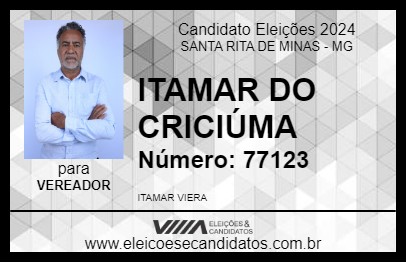 Candidato ITAMAR DO CRICIÚMA 2024 - SANTA RITA DE MINAS - Eleições