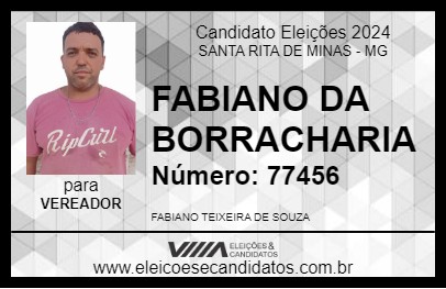 Candidato FABIANO DA  BORRACHARIA 2024 - SANTA RITA DE MINAS - Eleições